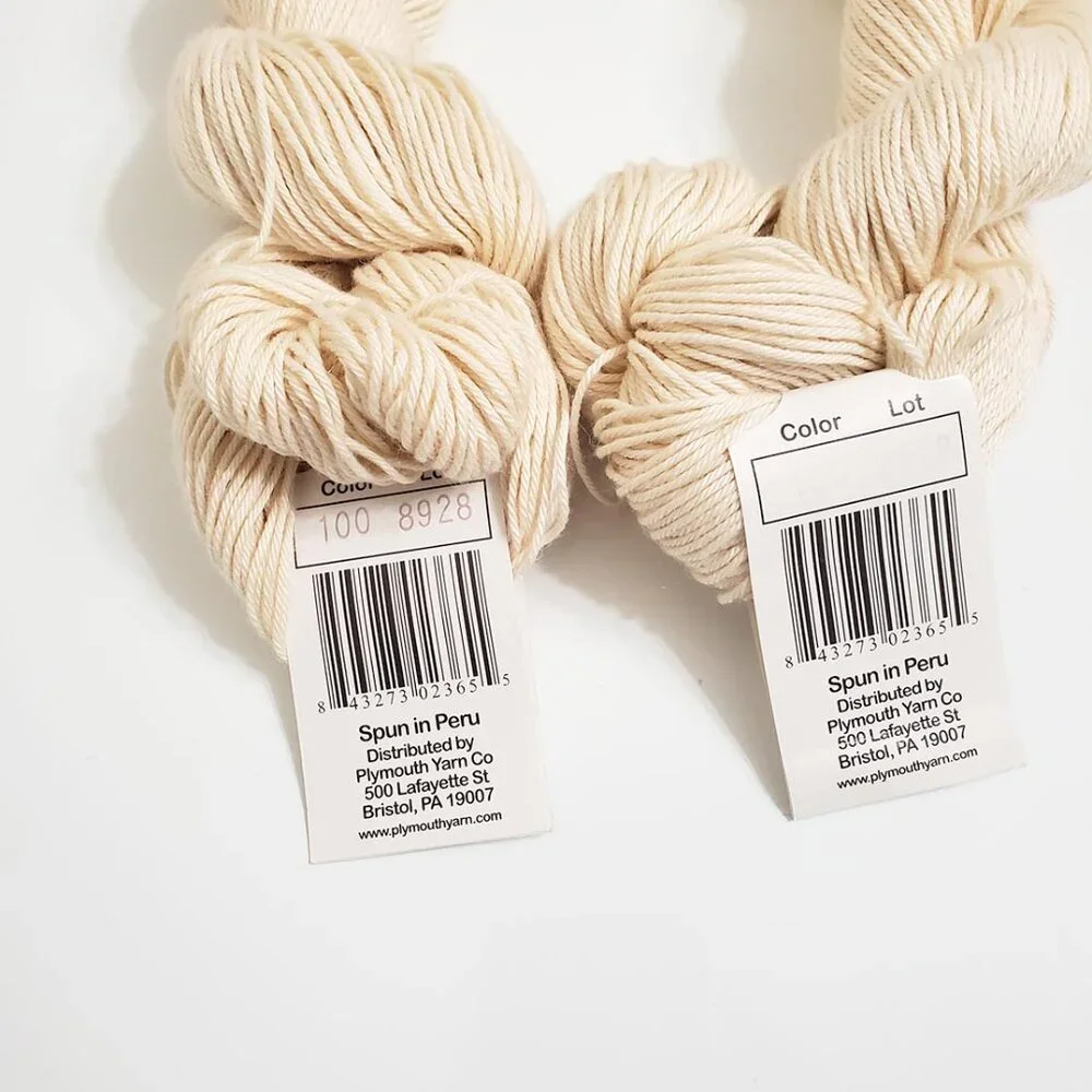 Bristol Yarn Gallery Lyndon Hill Lot of 2 Pima Cotton Silk 100 Cream 50g 218yds